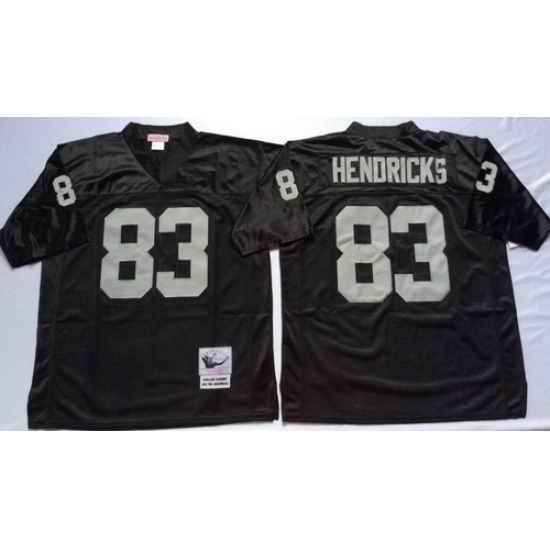 Mitchell And Ness Raiders #83 Ted Hendricks balck Throwback Stitched NFL Jersey